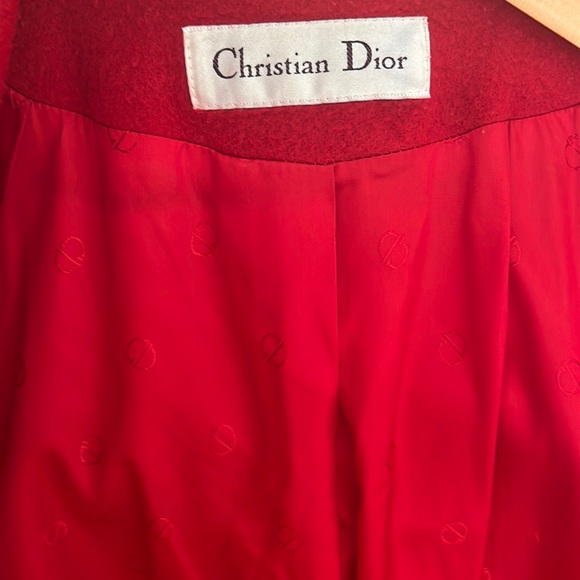 Christian Dior Red Dress Coat - Picture 5 of 9